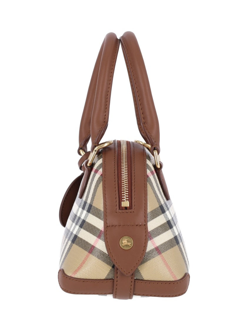 Burberry Beige Primrose Check Canvas Shoulder Bag