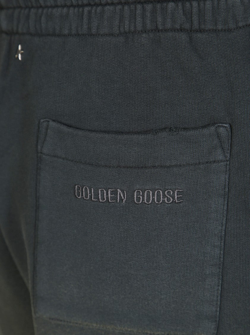 Golden Goose Relaxed Gradient Black Sweatpants With Elastic Waistband