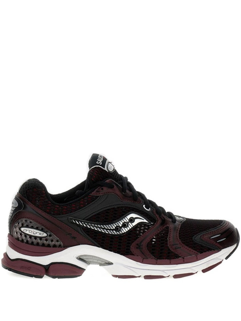 Saucony Black And Burgundy Mesh Sneakers