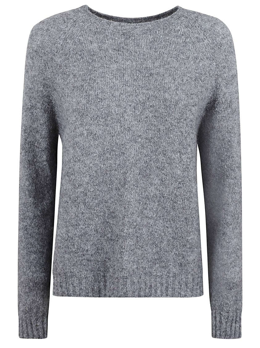 Max Mara Alpaca Knit Sweater With Classic Crew Neckline