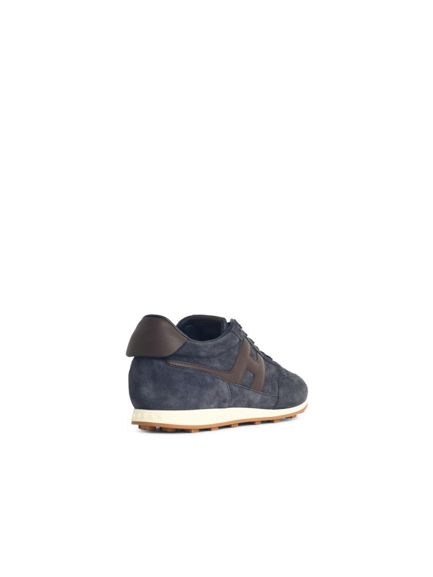 Hogan 'Athletic' Blue Suede Sneakers