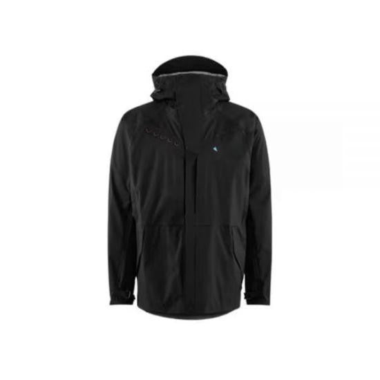Klattermusen Minimalist Black Jacket With High Collar And Hood