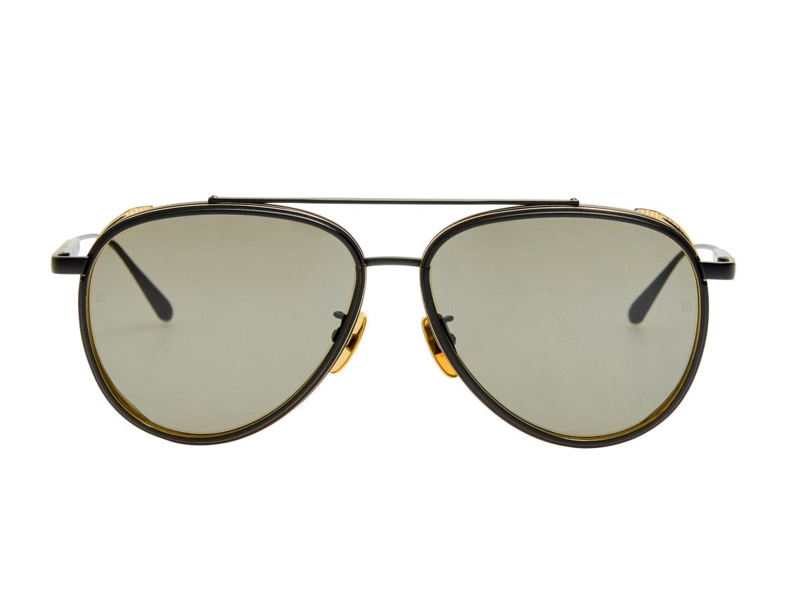 Linda Farrow Gold Lfl1628 Titanium Aviator Sunglasses