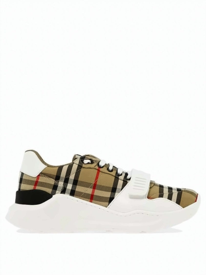 Burberry Classic Check-Pattern Sneakers With Chunky Rubber Sole