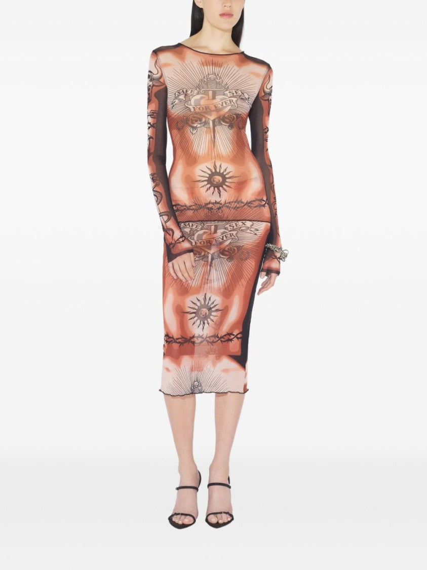 Jean Paul Gaultier Multicolour Silk And Nylon Halter Top