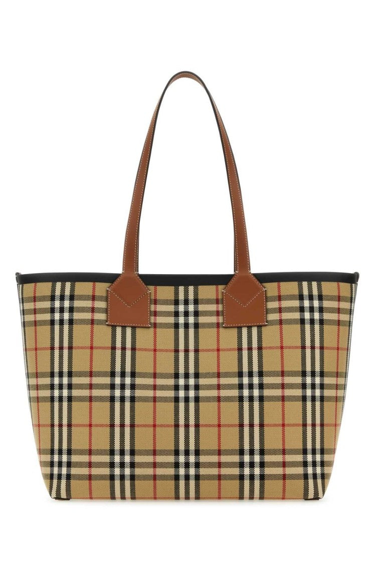 Burberry Structured Checkered Shoulder Bag