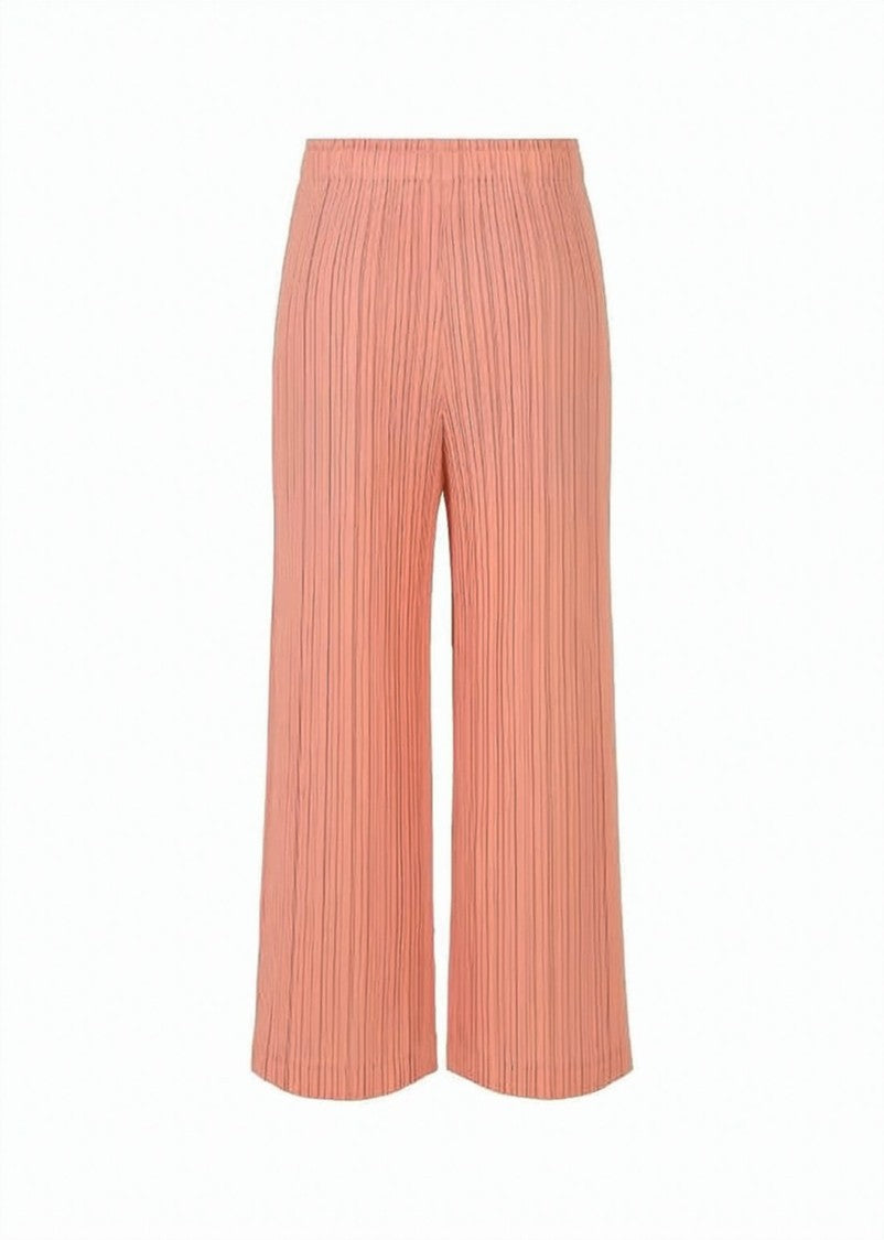 Pleats Please Cropped Wide-Leg Pants With Pleated Texture