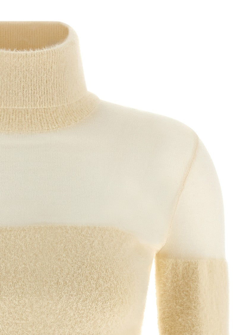 Elisabetta Franchi Brushed Insert Turtleneck Sweater