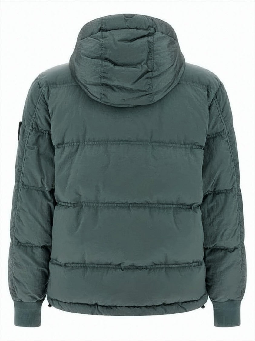 Stone Island Quilted Hooded Down Parka With Eco-Nylon Fabrication