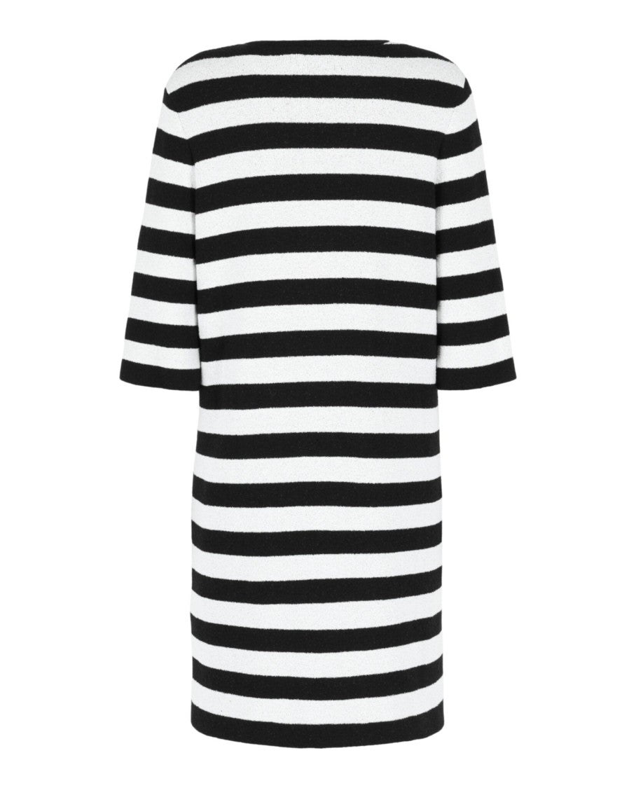 Ferragamo Double-Breasted Striped-Print Dress
