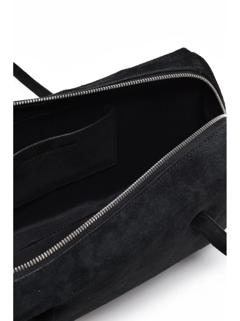Aesther Ekme Black Lagune Smooth Leather Bowling Bag