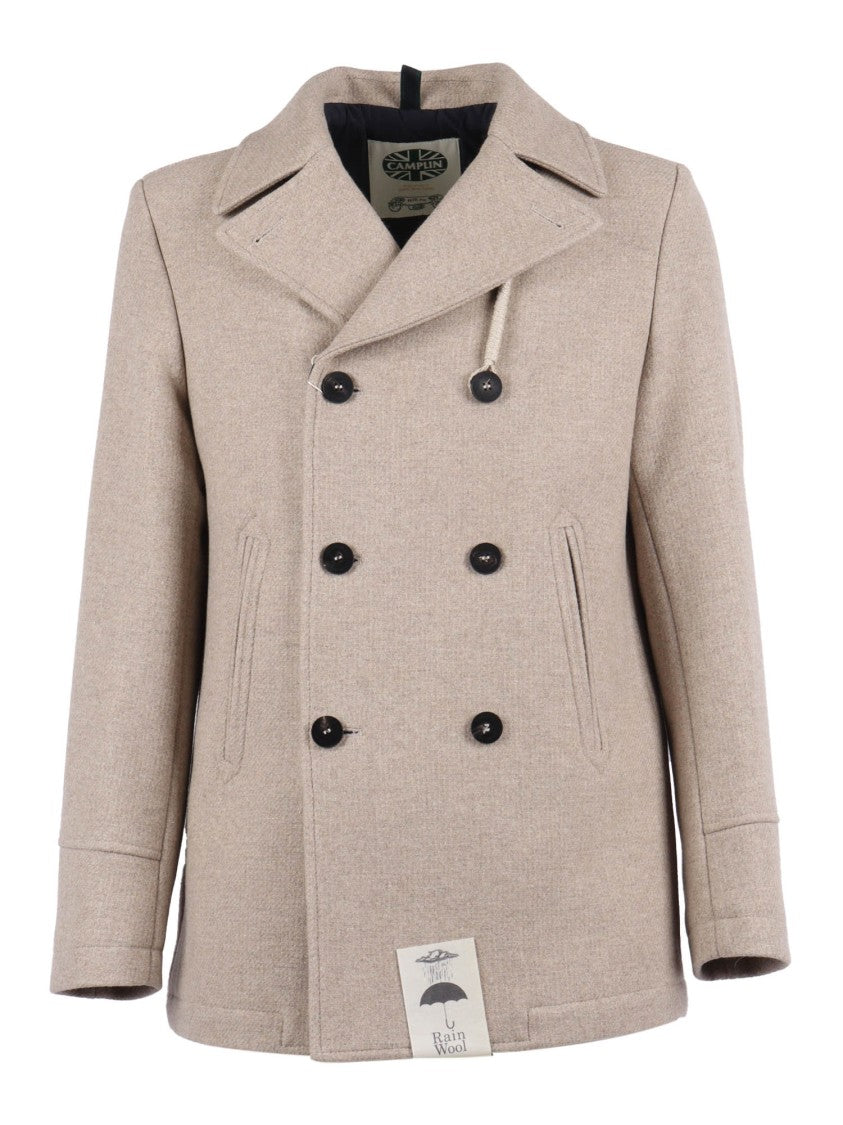 Camplin Island - S Double-Breasted Wool Coat
