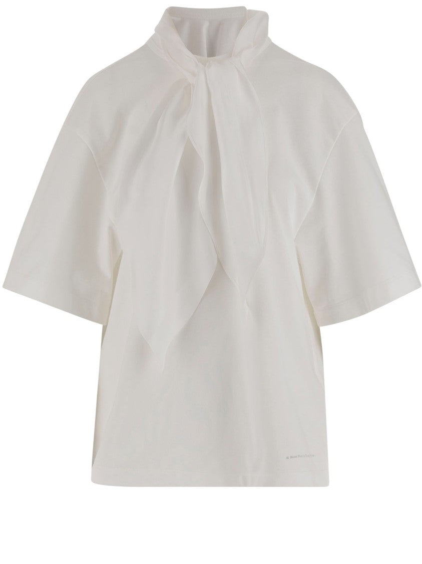 Carven Cotton Top With Bow