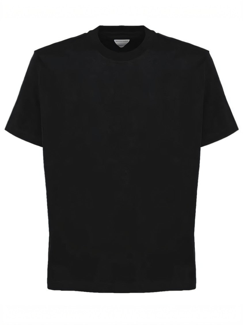 Bottega Veneta Black Short-Sleeved T-Shirt With Classic Crew Neckline