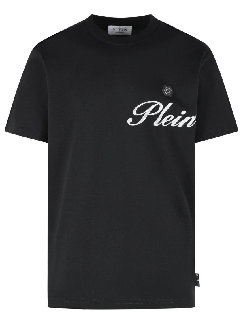 Philipp Plein 'Signature' Black Cotton T-Shirt