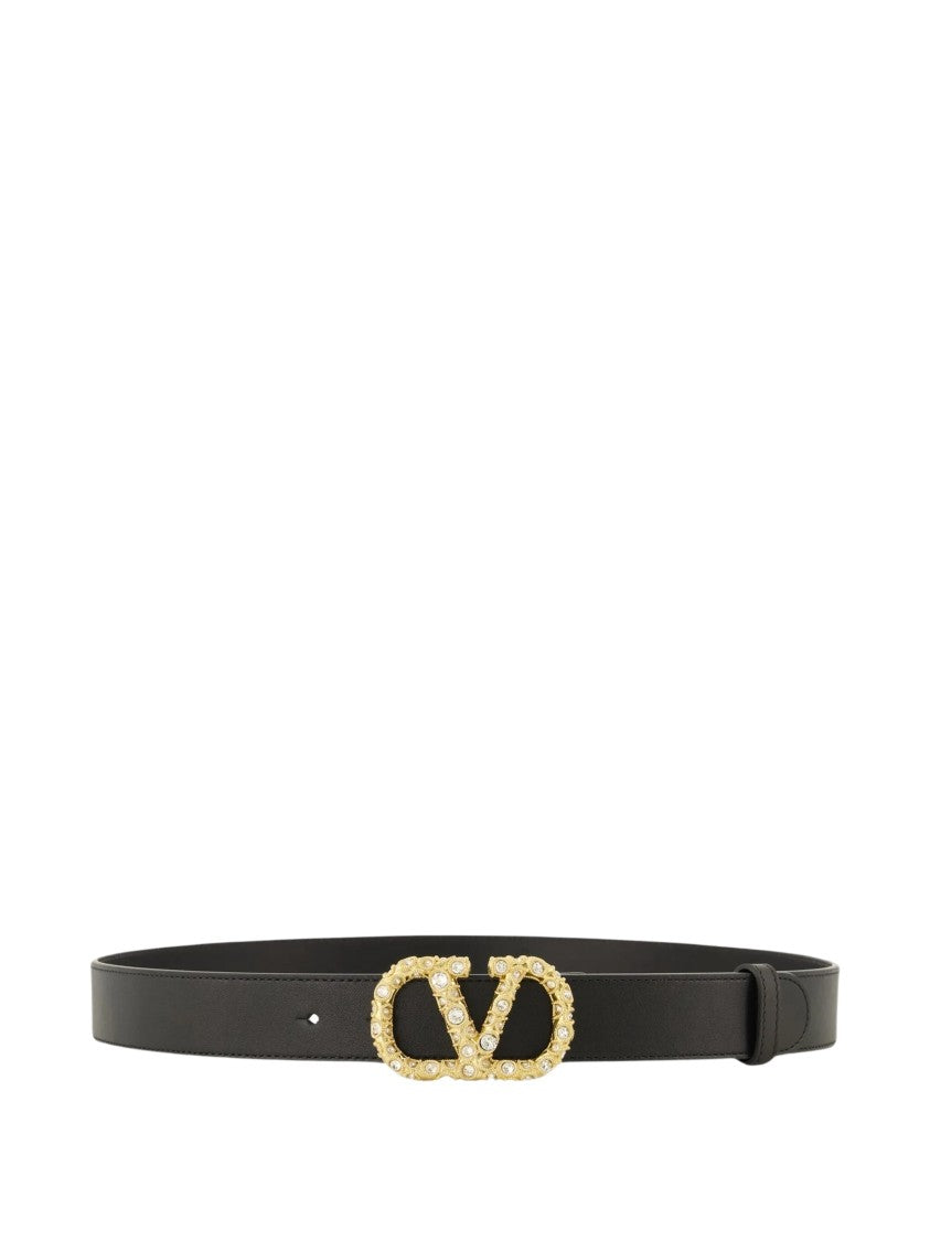 Valentino Vlogo Calf Leather Belt