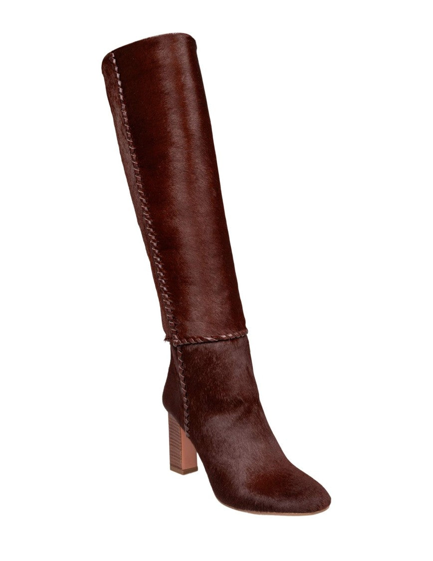 Aquazzura Brown Indy 85 Ponyskin Boots