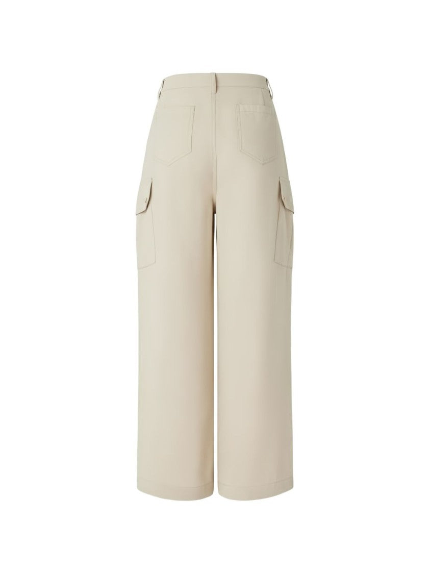 Pinko Wide-Leg Cropped Trousers With Utility Pockets