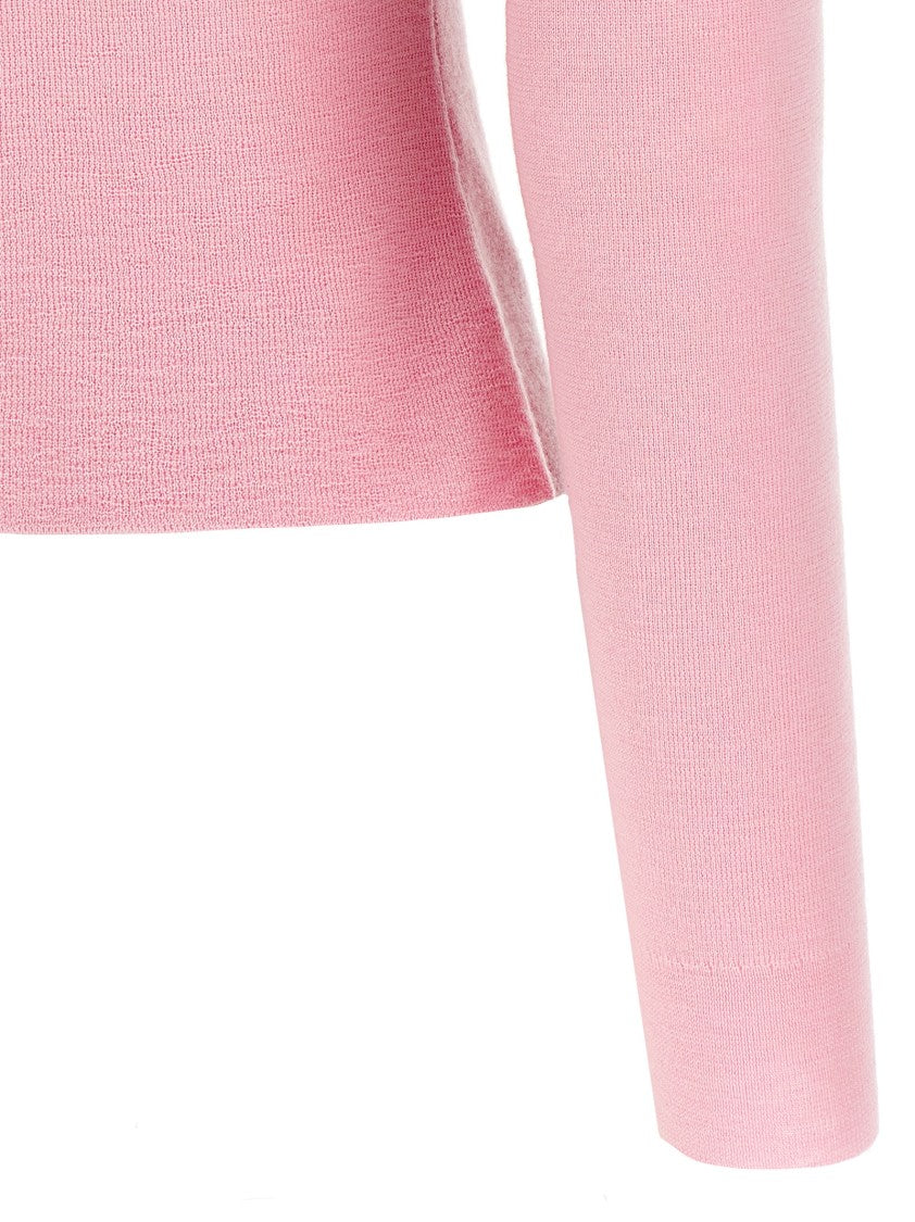 Self-Portrait Pink Merino Wool' Cardigan