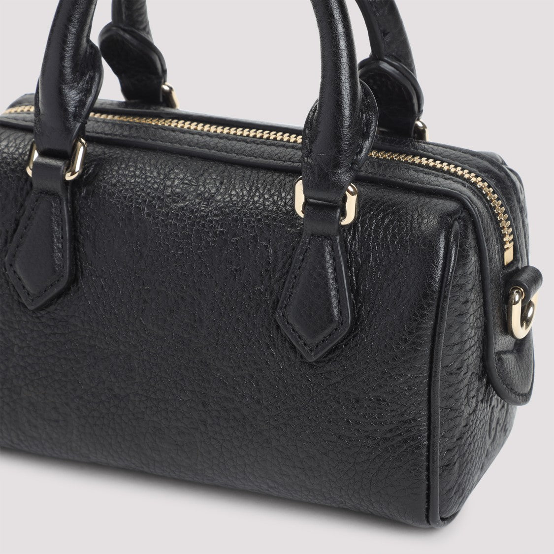 Gucci Black Leather Gg Emblem Mini Bag