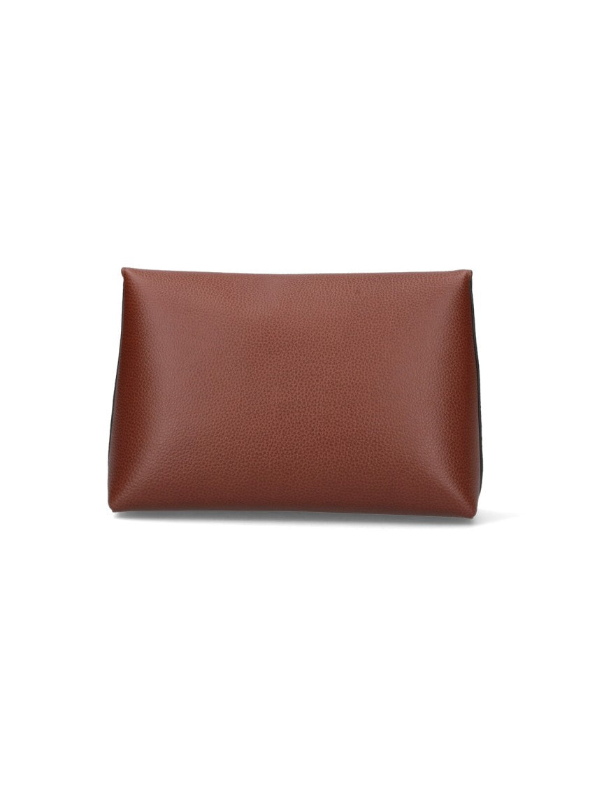 Mulberry "Darley" Make-Up Pouch In Brown Calfskin