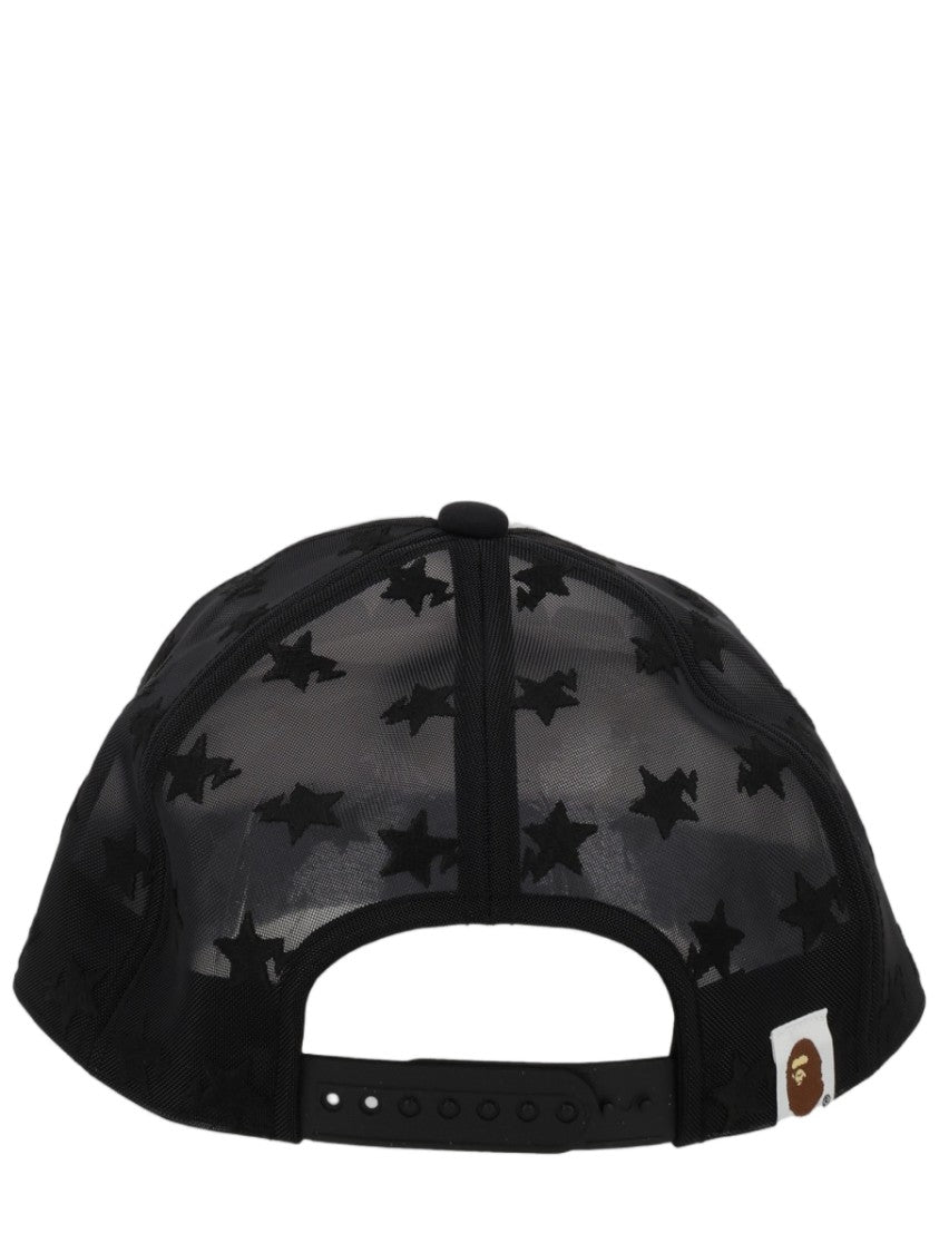 A Bathing Ape White Mesh Back Star Hat