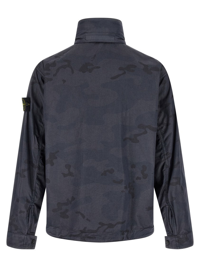 Stone Island Multi-Pocket Camouflage Utility Jacket In Ripstop Nylon