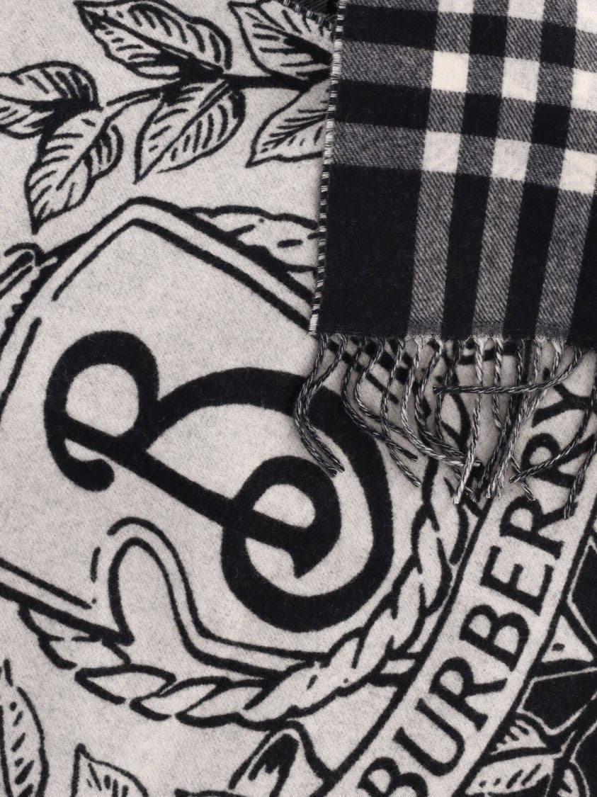 Burberry Black Stormy Knight Cashmere Reversible Scarf