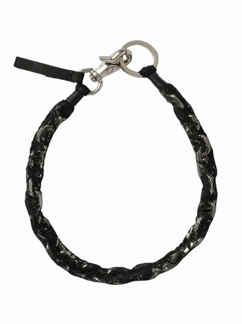 Our Legacy Keyring With Braided Nylon And Metallic Accents
