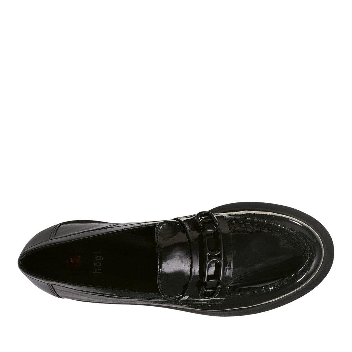 Högl Black Cecil Glossy Patent Low Dress Loafers