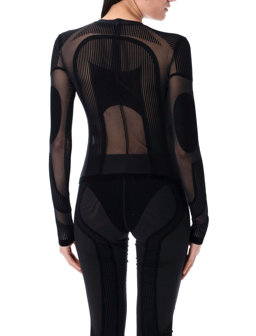 Misbhv Flock Mesh Sport Longsleeve Top