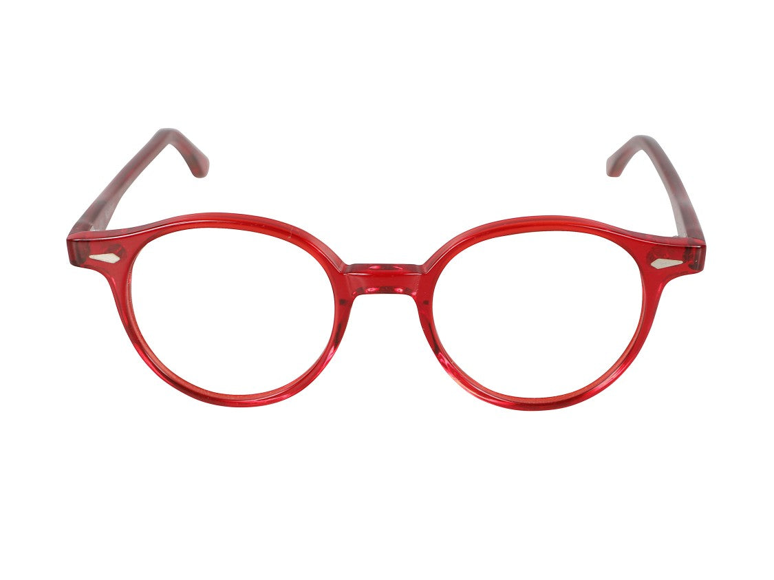 Kador Red Panto Translucent Round Eyeglasses
