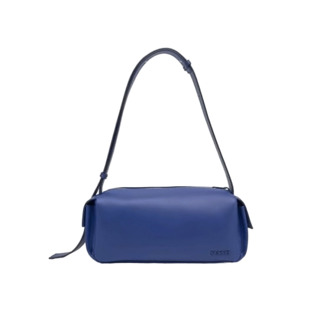 Sunnei Structured Blue Leather Shoulder Bag
