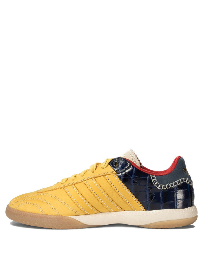Adidas Originals Croc-Effect Leather And Suede Sneakers