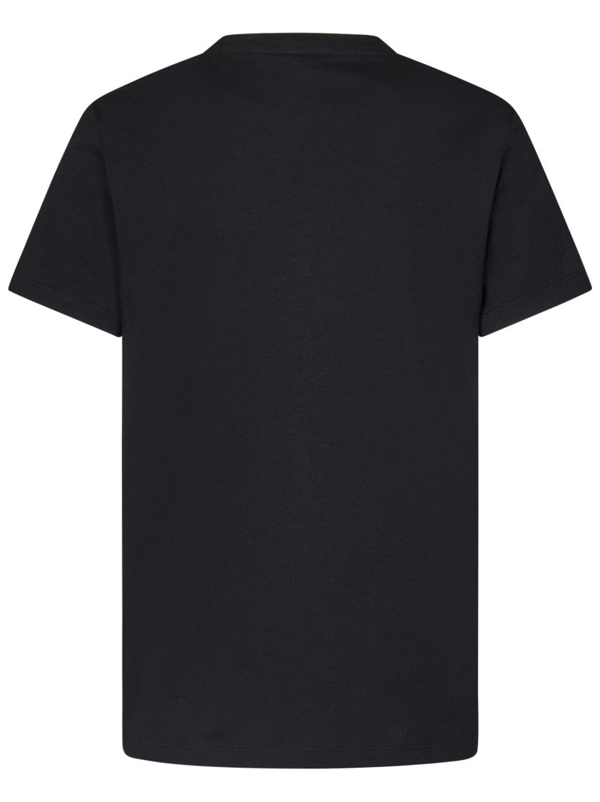 Balmain Black Cotton Jersey T-Shirt With Couture Label