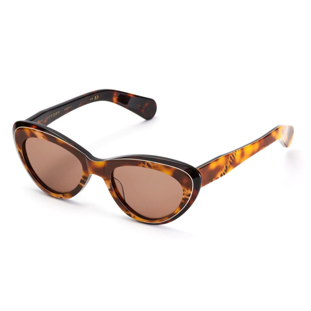 Kador Pretty Bold Cat-Eye Tortoiseshell Sunglasses With Vintage Inspiration