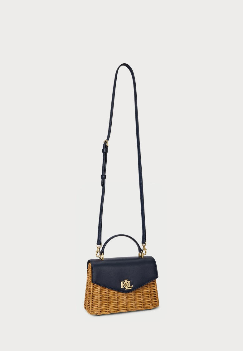 Lauren Ralph Lauren Natural Farrah Small Rattan Satchel Bag