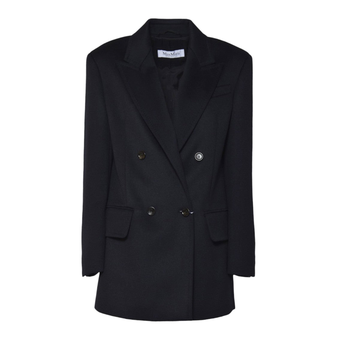 Max Mara Tailored Double-Breasted Jacket In Camel Wool