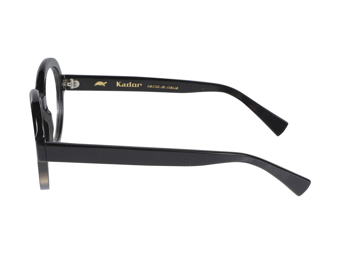 Kador Black Karola Glossy Round Eyeglasses