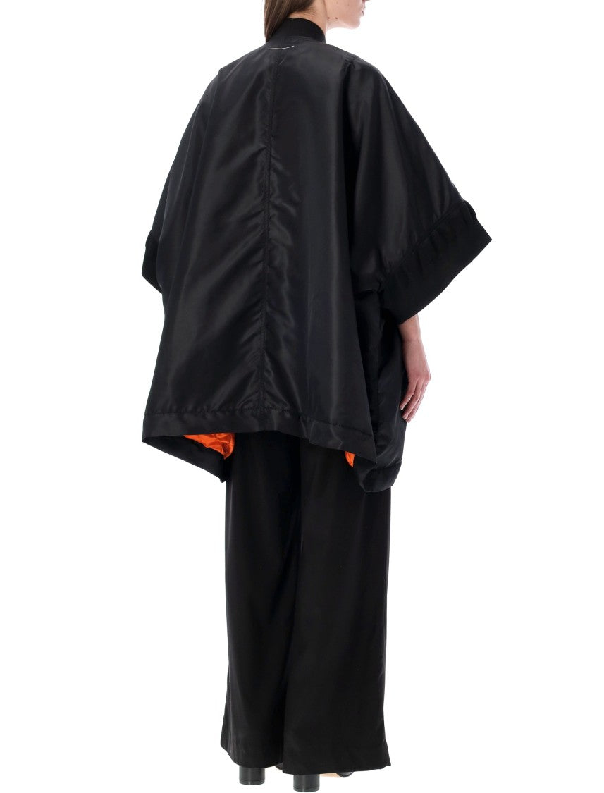 Mm6 By Maison Margiela Oversized Deconstructed Bomber Cape Jacket