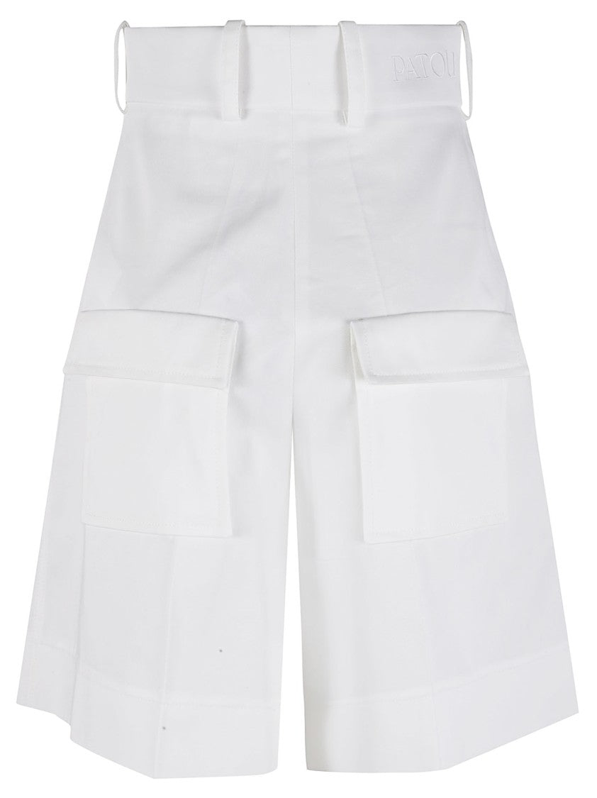 Patou Tailored White Shorts With High Waist