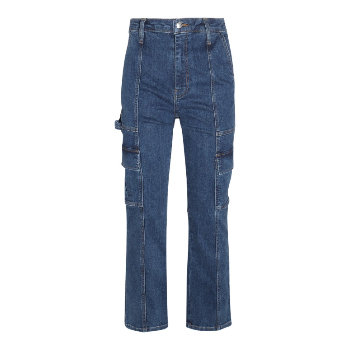 Simkhai Straight-Leg Denim Jeans With Utility Pockets And Mid-Rise Waist
