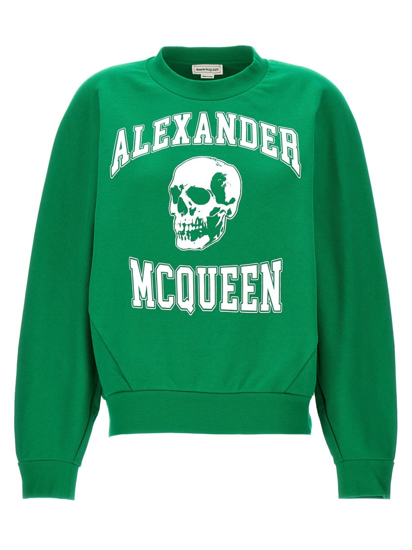 Mcqueen 'Varsity Skull' Sweatshirt