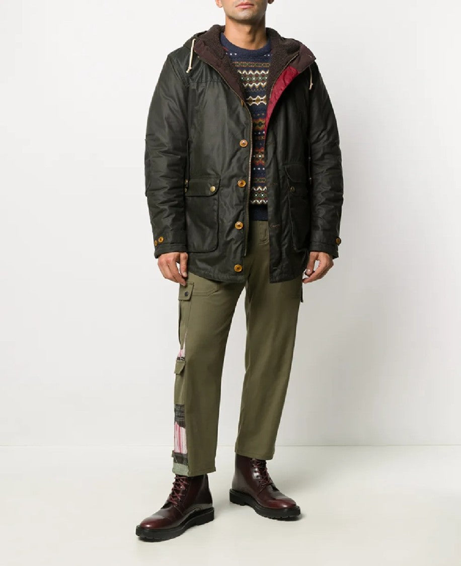 Barbour Durable Black Waxed Cotton Game Parka