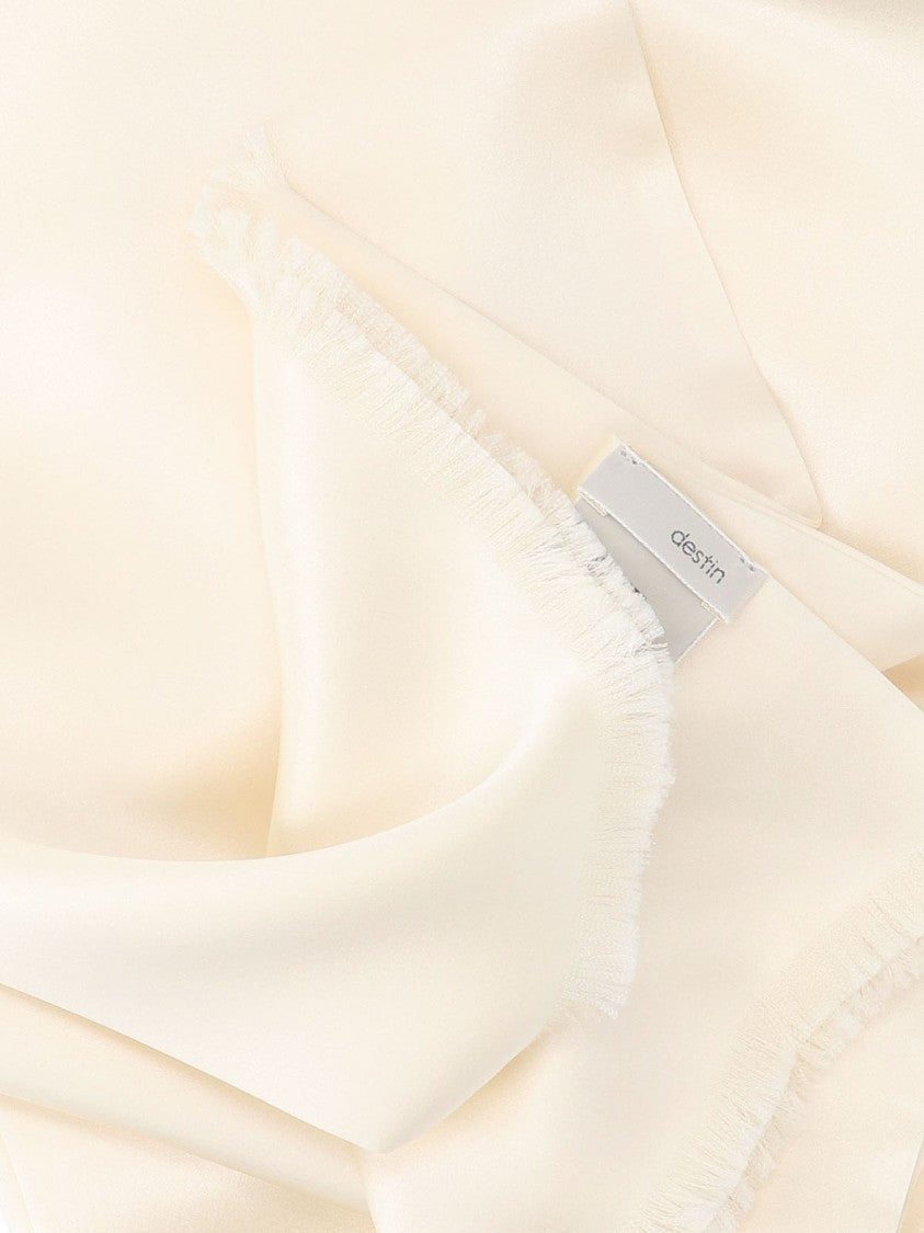 Destin "Destin" Silk Scarf – Cream