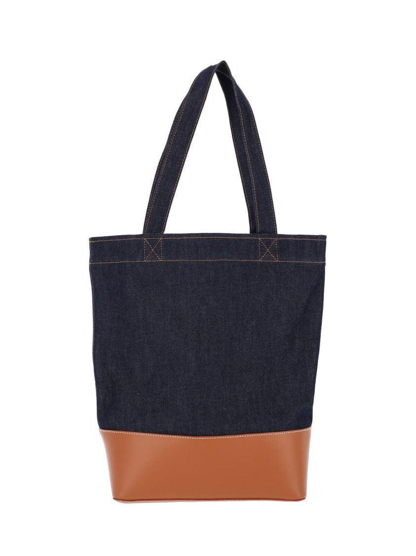 A.P.C. Blue Alex Denim Cotton Tote Bag