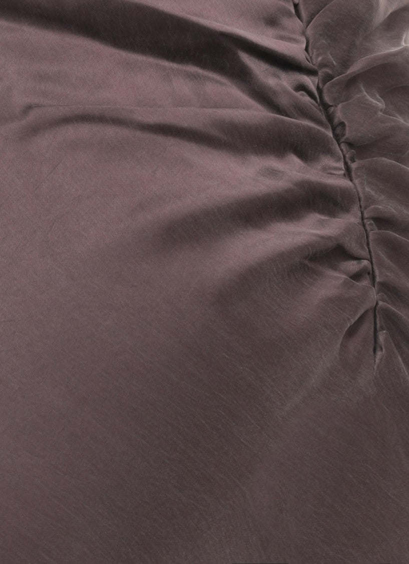The Andamane Brown Flared Silky Maxi Skirt