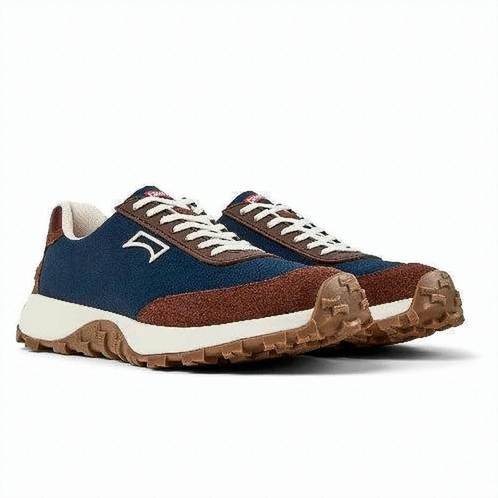 Camper Navy Blue Nubuck Trail Sneakers With Vibram Sole
