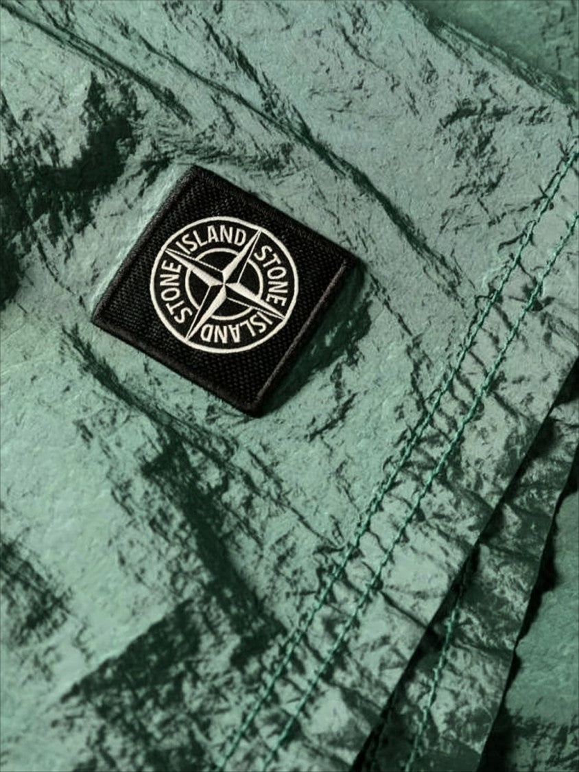 Stone Island Crinkled Texture Swim Shorts
