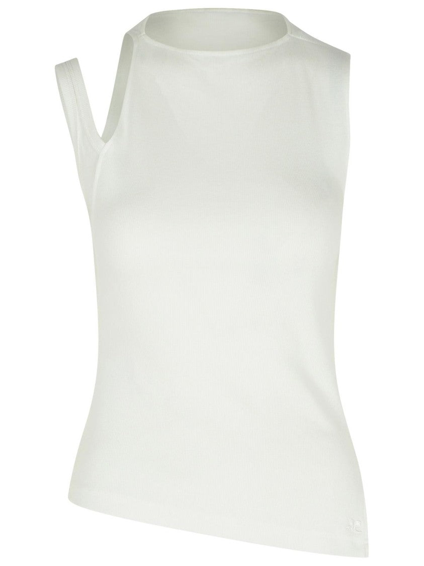 Courrèges White Cotton Tank Top